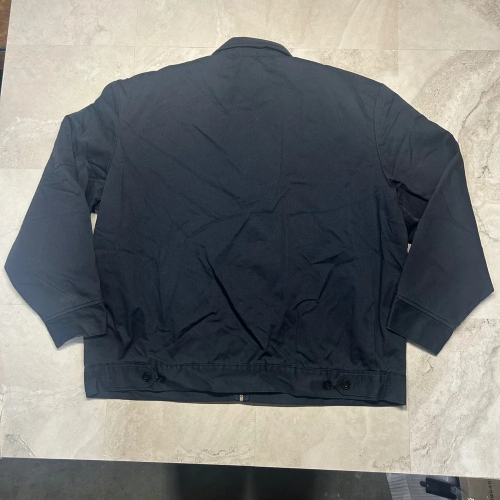 Dickies Eisenhower Jacket Navy Blue Mens 2XL Quilted Lined Workwear Coat 0377